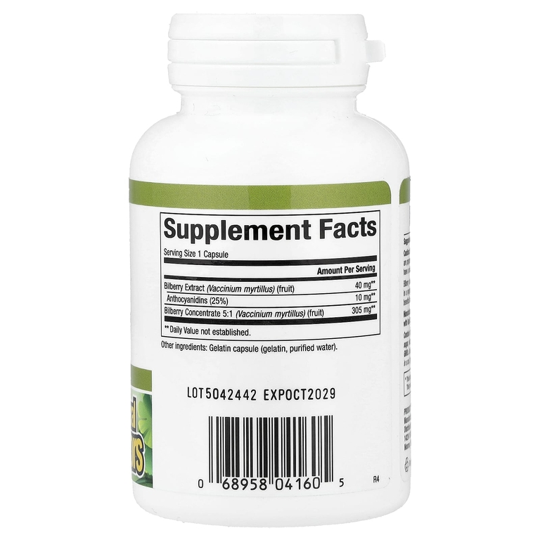 Natural Factors, Черника, 60 капсул