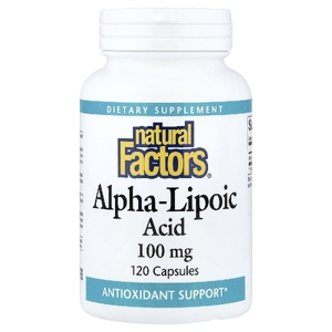 Natural Factors, Альфа-липоевая кислота, 100 мг, 120 капсул