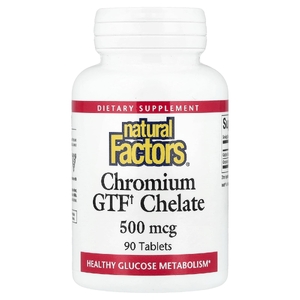 Natural Factors, Хелат хрома GTF, 90 таблеток