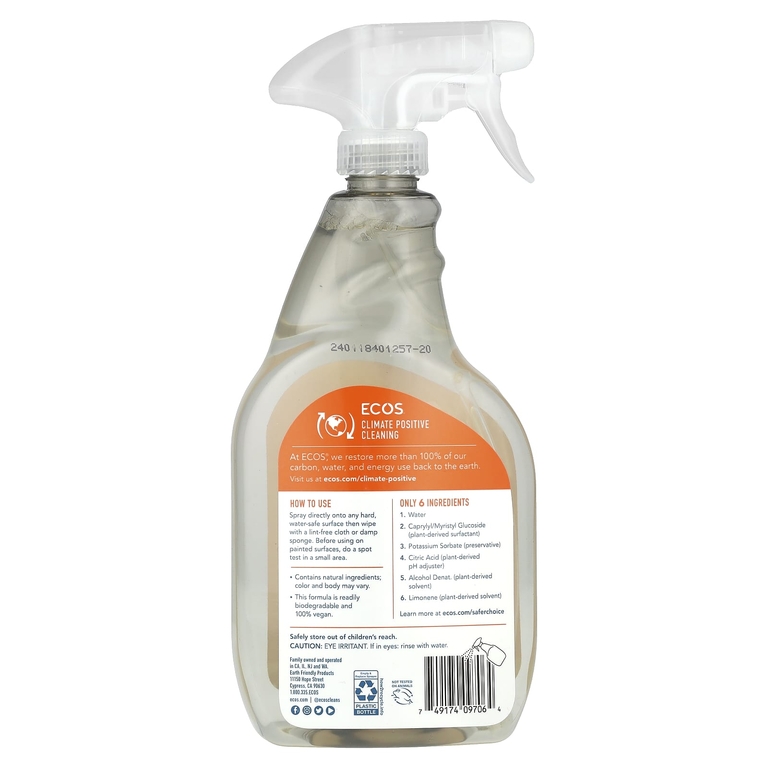 Earth Friendly Products, универсальное очистительное средство на растительной основе, апельсин, 650 мл (22 жидк. унции)