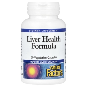 Natural Factors, формула для здоровья печени, 60 вегетарианских капсул