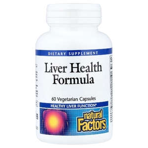 Natural Factors, формула для здоровья печени, 60 вегетарианских капсул