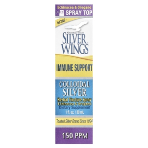 Natural Path Silver Wings, Травяная настойка в спрее с коллоидным серебром, эхинацея и орегано, 30 мл (1 жидк. Унция)