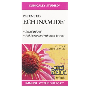 Natural Factors, смесь экстракта эхинацеи Echinamide®, 60 мягких таблеток