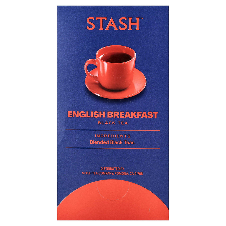 Stash Tea, Черный чай, английский завтрак, 20 чайных пакетиков, 40 г (1,4 унции) (Товар снят с продажи) 