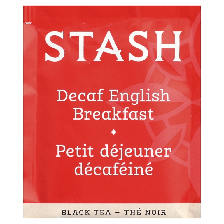 Stash Tea, Черный чай, без кофеина, английский завтрак, 18 чайных пакетиков, 36 г (1,2 унции)