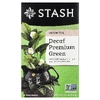 Stash Tea, зеленый чай, премиальный зеленый чай без кофеина, 18 чайных пакетиков, 33 г (1,1 унции)