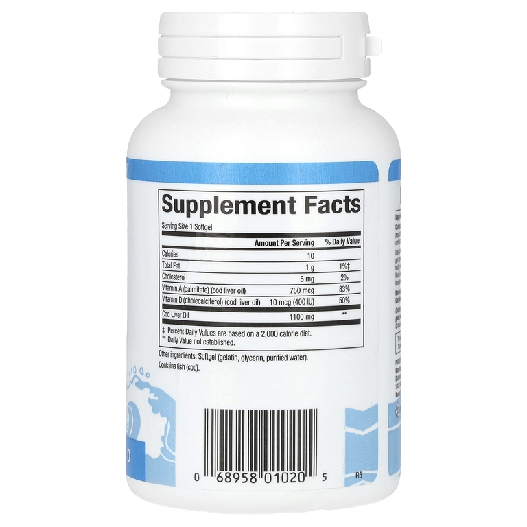 Natural Factors, жир печени трески, 90 желатиновых капсул