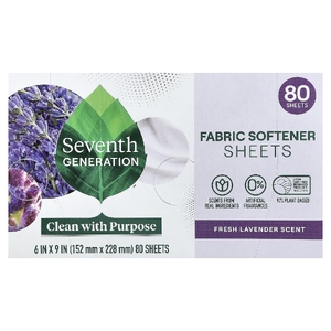 Seventh Generation, кондиционер для белья, со вкусом лаванды, 80 шт.