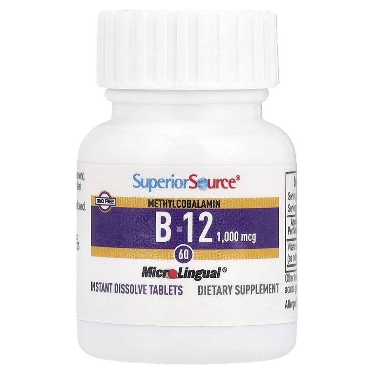 Superior Source, метилкобаламин, витамин B12, 60 быстрорастворимых таблеток