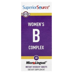 Superior Source, комплекс витаминов группы B для женщин, 60 быстрорастворимых таблеток