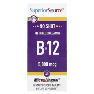 Superior Source, метилкобаламин, витамин B12, 60 быстрорастворимых таблеток