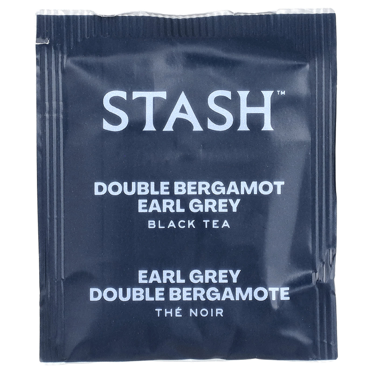 Stash Tea, черный чай, двойной бергамот, бергамот, 18 чайных пакетиков, 33 г (1,1 унции)