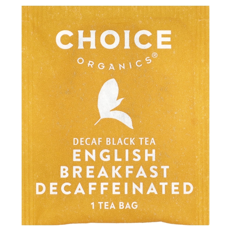 Choice Organics, черный чай, «английский завтрак», без кофеина, 16 чайных пакетиков, 32 г (1,12 унции)