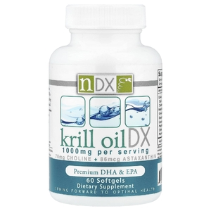 Natural Dynamix (NDX), масло криля, премиальное качество ДГК и ЭПК, 60 желатиновых капсул