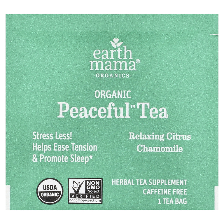 Earth Mama, расслабляющий чай с цитрусовыми и ромашкой, без кофеина, 16 чайных пакетиков, 24,8 г (0,87 унции)