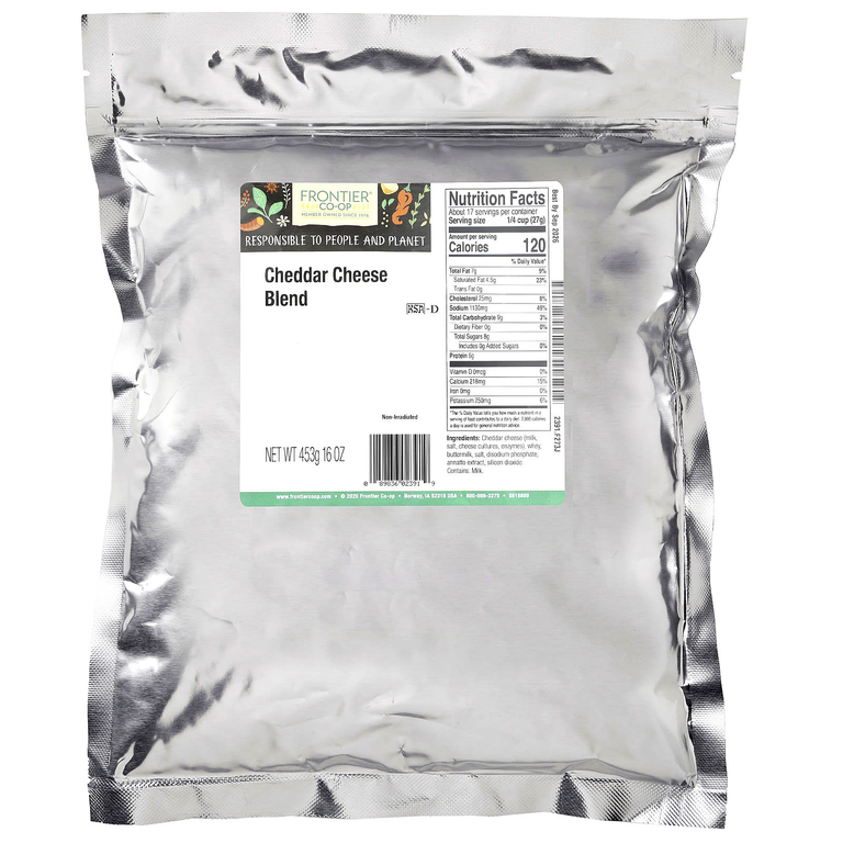 Frontier Co-op, Сырный порошок со вкусом мягкого чеддера, 453 г (16 унций)