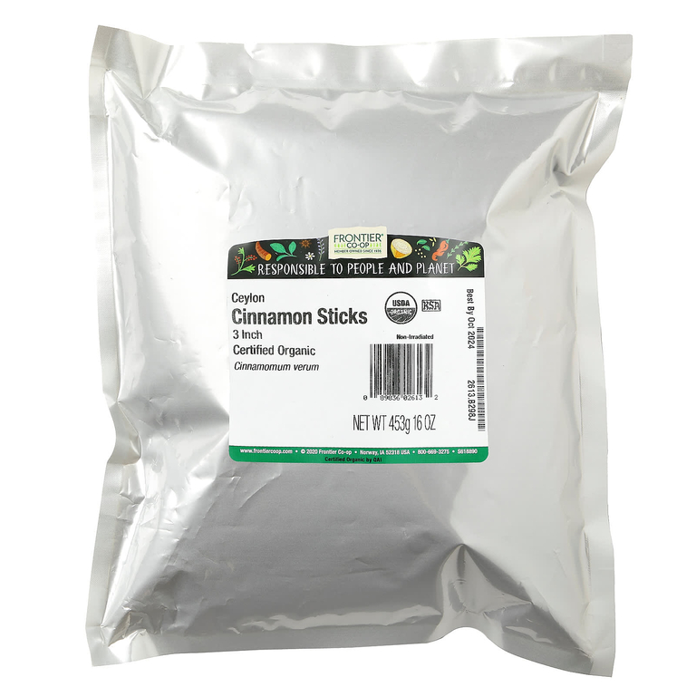 Frontier Co-op, органические палочки цейлонской корицы, 7,62 см (3 дюйма), 453 г (16 унций)