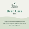 Simply Organic, укроп, 23 г (0,81 унции)