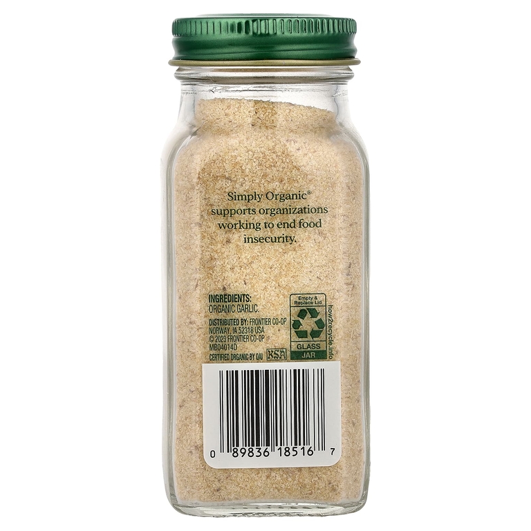 Simply Organic, чесночный порошок, 103 г (3,64 унции)