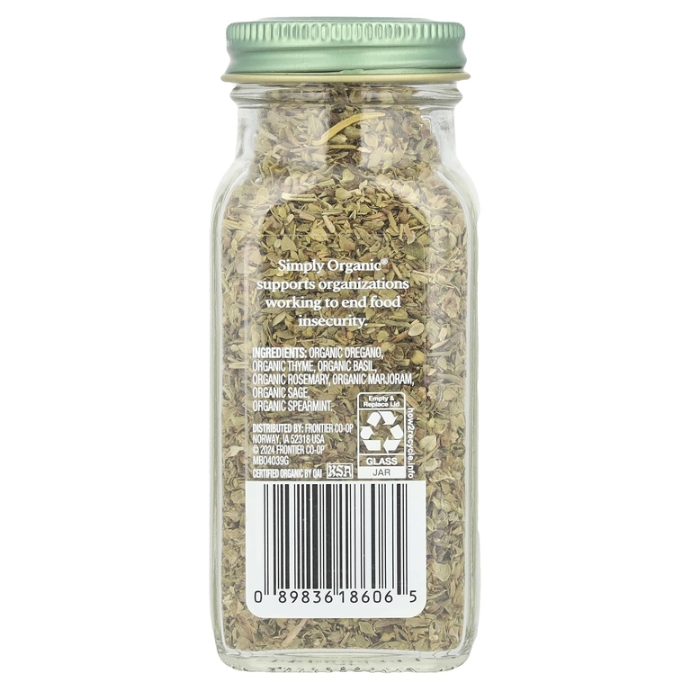 Simply Organic, Итальянская приправа, 27 г (0,95 унции)