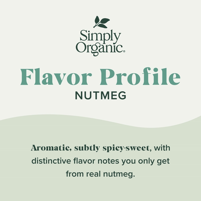 Simply Organic, Молотый мускатный орех, 65 г (2,30 унции)