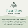 Simply Organic, Черный перец, 65 г (2,31 унции)