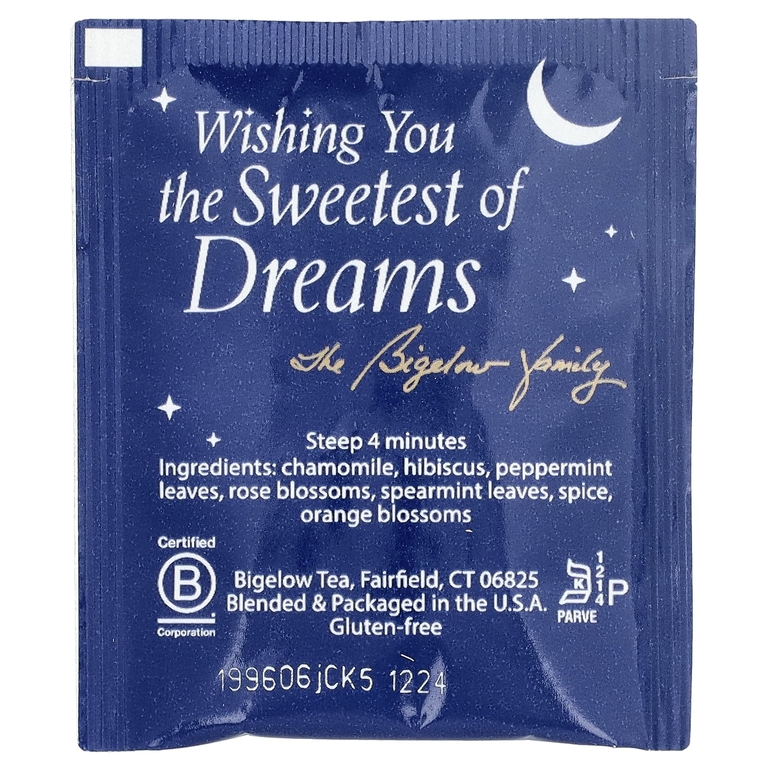 Bigelow, Herbal Tea, Sweet Dreams®, без кофеина, 20 чайных пакетиков, 30 г (1,09 унции)