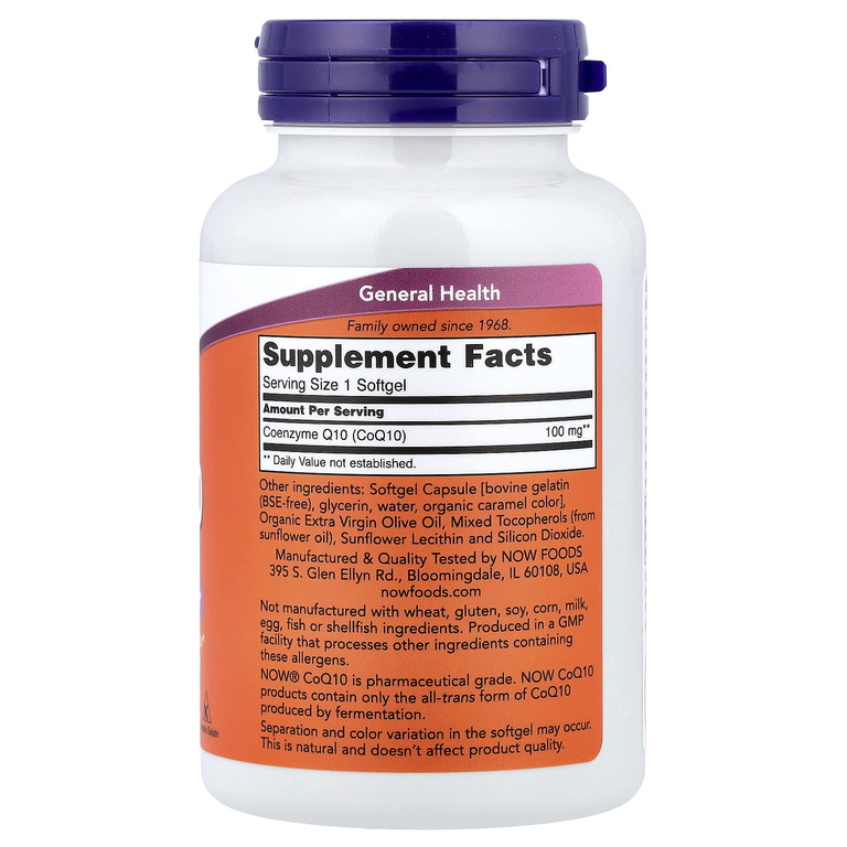 NOW Foods, коэнзим Q10, 100 мг, 150 капсул