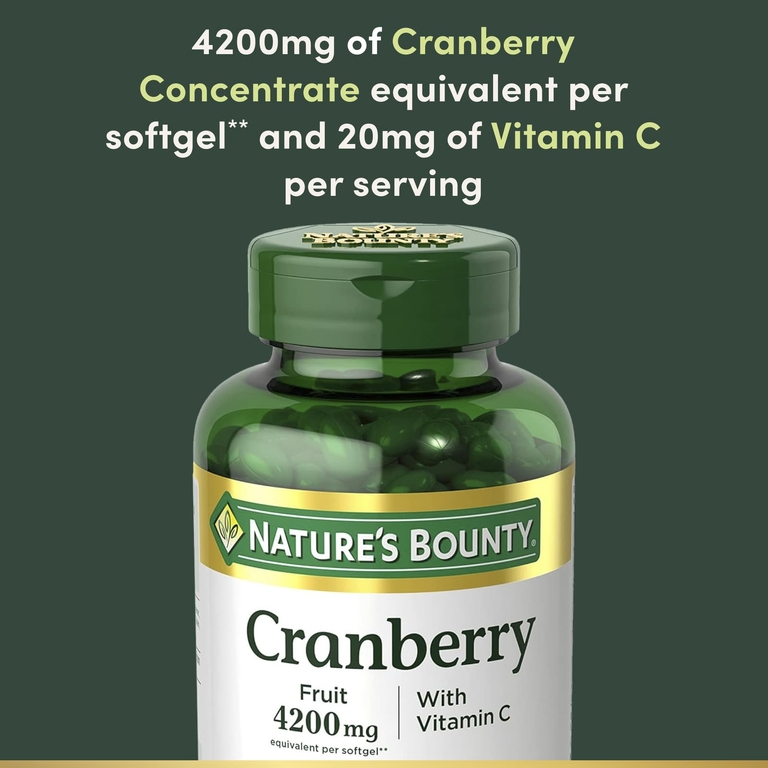 Nature's Bounty, Клюква с витамином C, 250 капсул быстрого высвобождения