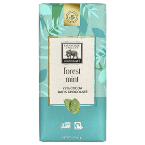 Endangered Species Chocolate, лесная мята + черный шоколад, 72% какао, 85 г (3 унции)