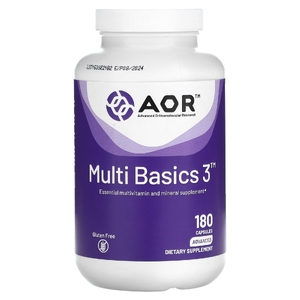Advanced Orthomolecular Research AOR, мультивитаминно-минеральный комплекс, 180 капсул