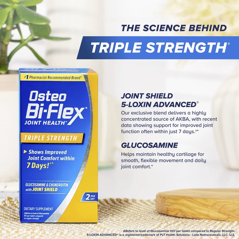 Osteo Bi-Flex, Глюкозамин Хондроитин с экстрактом бовеллии, Утроенная сила, 120 каплетов