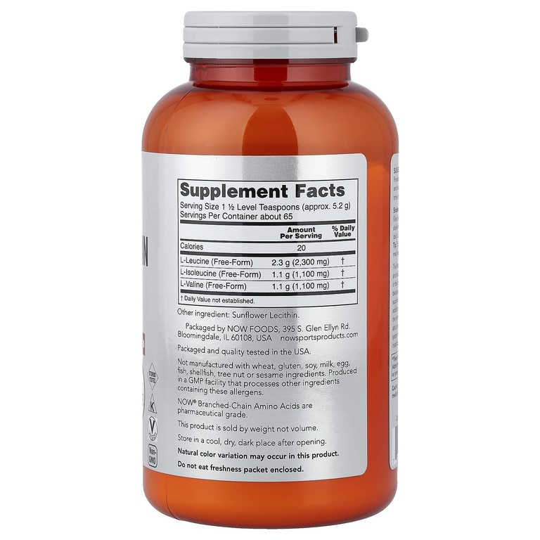 NOW Foods, Спорт, аминокислотный порошок с разветвленной цепью, 12 унций (340 г)