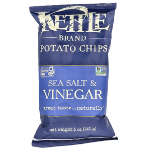 Kettle Foods, картофельные чипсы, морская соль и уксус, 141 г (5 унций)