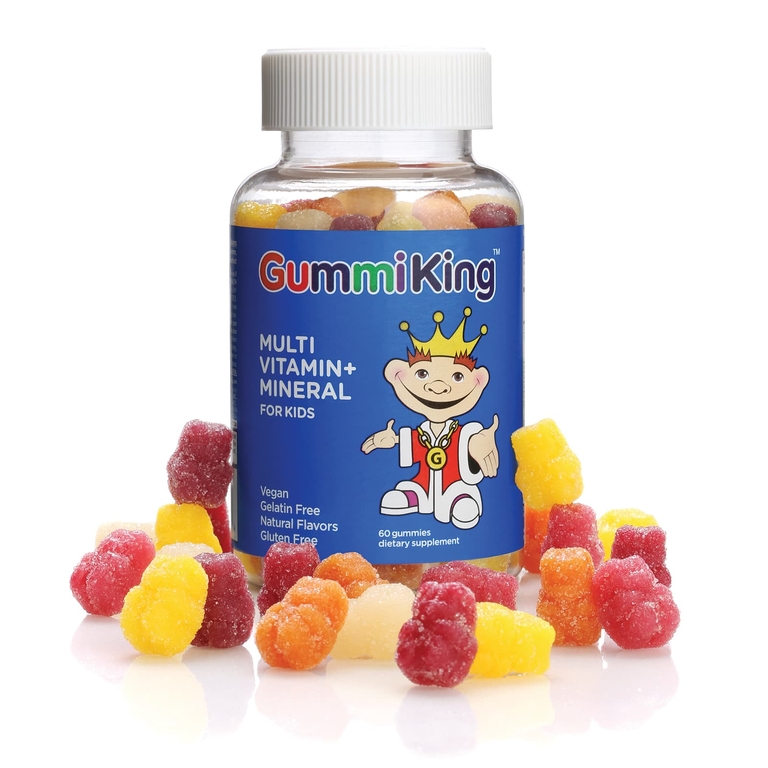 GummiKing, комплекс жевательных витаминов и минералов для детей, вкус клубники, апельсина, лимона, винограда, вишни и грейпфрута, 60 жевательных таблеток