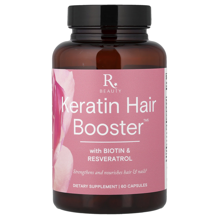 Reserveage Beauty, кератиновое укрепляющее средство для волос с биотином и ресвератролом, 60 капсул