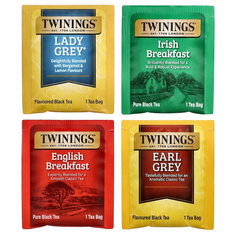 Twinings, черный чай, набор разных сортов, 20 чайных пакетиков, 40 г (1,41 унции)