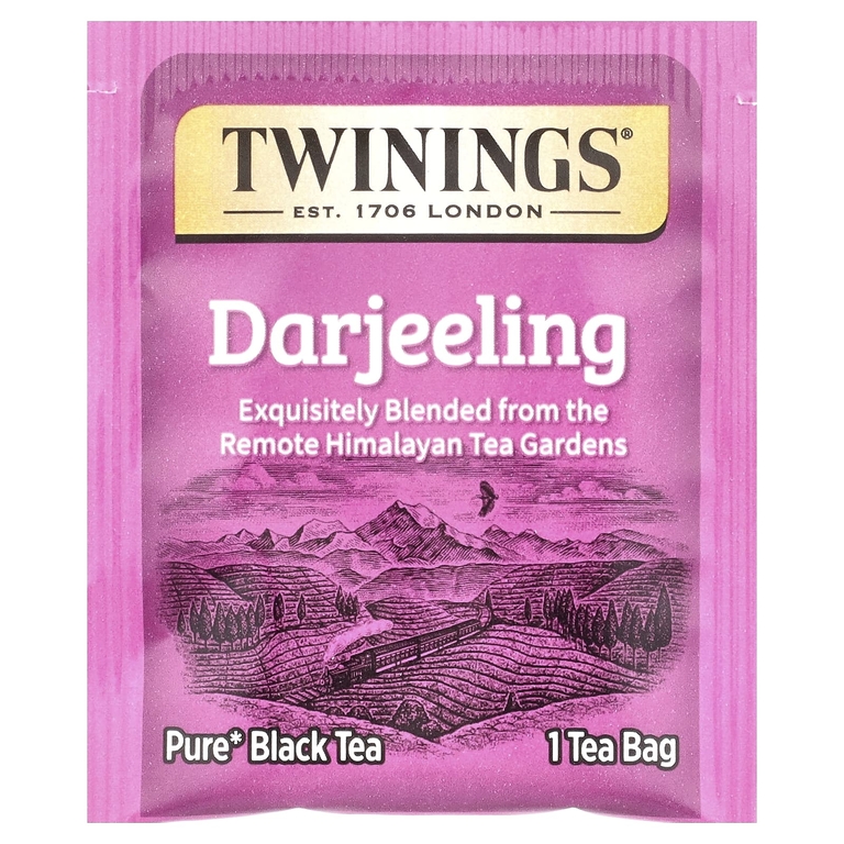Twinings, 100% чистый черный чай, Дарджилинг, 20 чайных пакетиков, 40 г (1,41 унции)