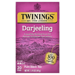 Twinings, 100% чистый черный чай, Дарджилинг, 20 чайных пакетиков, 40 г (1,41 унции) (Товар снят с продажи) 