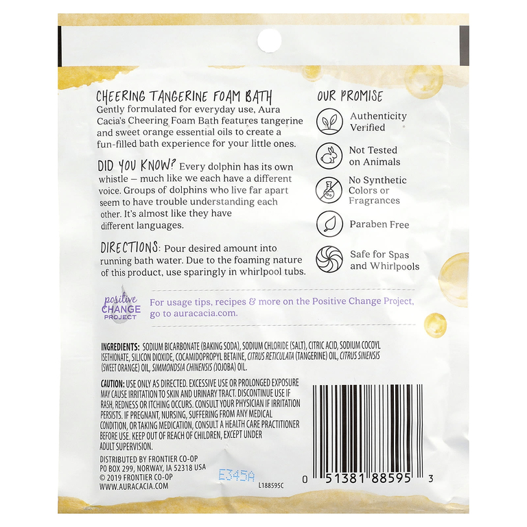 Aura Cacia, пенка для ванны, бодрящий мандарин, 70,9 г (2,5 унции) (Товар снят с продажи) 