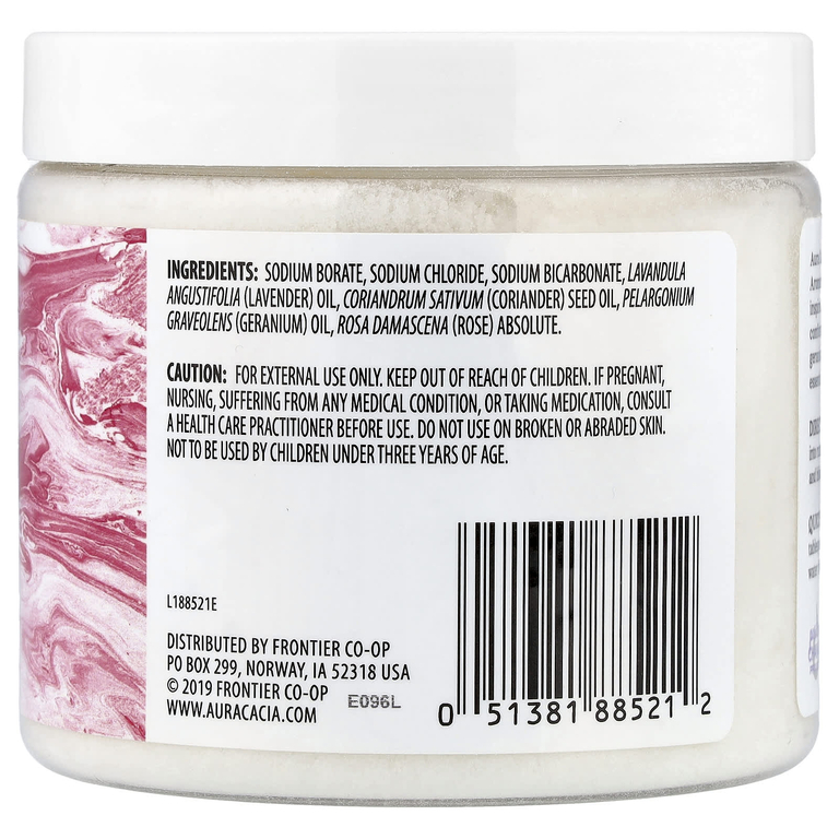 Aura Cacia, добавка для ванны с ароматерапевтическими минералами, герань, 454 г (16 унций)