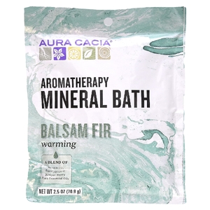 Aura Cacia, Ароматерапевтическое минеральное средство для ванны, согревающая бальзамическая пихта, 2,5 унции (70,9 г) (Товар снят с продажи) 