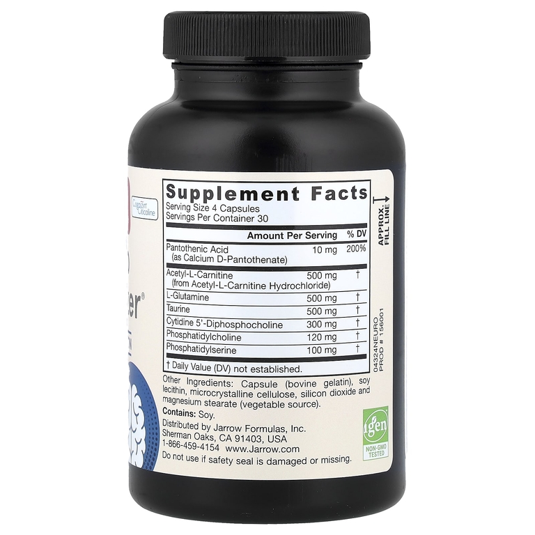 Jarrow Formulas, комплекс для улучшения мозговой деятельности, памяти и когнитивных функций, 120 капсул