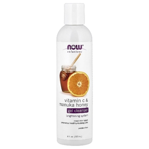 NOW Foods, Очищающий Гель для лица и тела, Витамин С и Мед, 237 мл