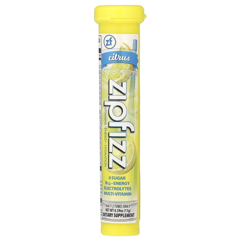 Zipfizz, Смесь для энергетических напитков, цитрус, 20 тюбиков, 11 г (0,39 унции)