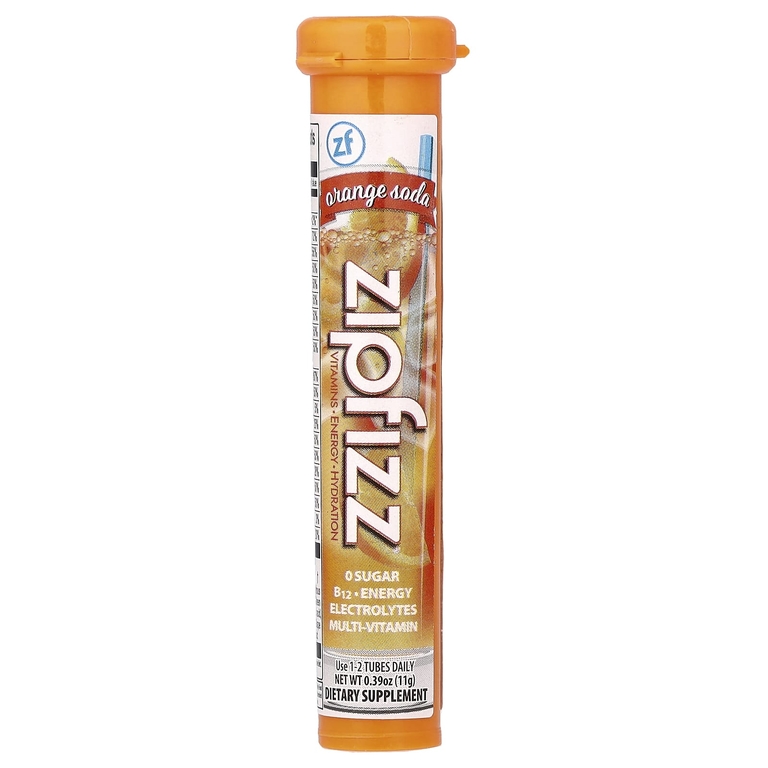 Zipfizz, смесь для энергетического напитка, апельсин с содовой, 20 тюбиков по 11 г (0,39 унции)