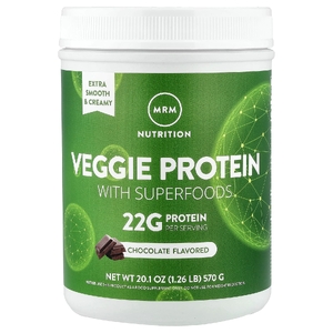 MRM Nutrition, растительный протеин с суперфудами, со вкусом шоколада, 570 г (1,26 фунта)