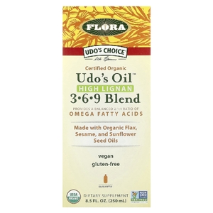 Flora, Udo's Choice, смесь омега-3, 6, 9, с высоким содержанием лигнана, 250 мл (8,5 жидк. унции)