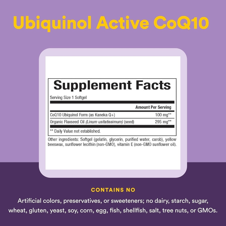 Natural Factors, убихинол, активный коэнзим Q10, 100 мг, 30 капсул
